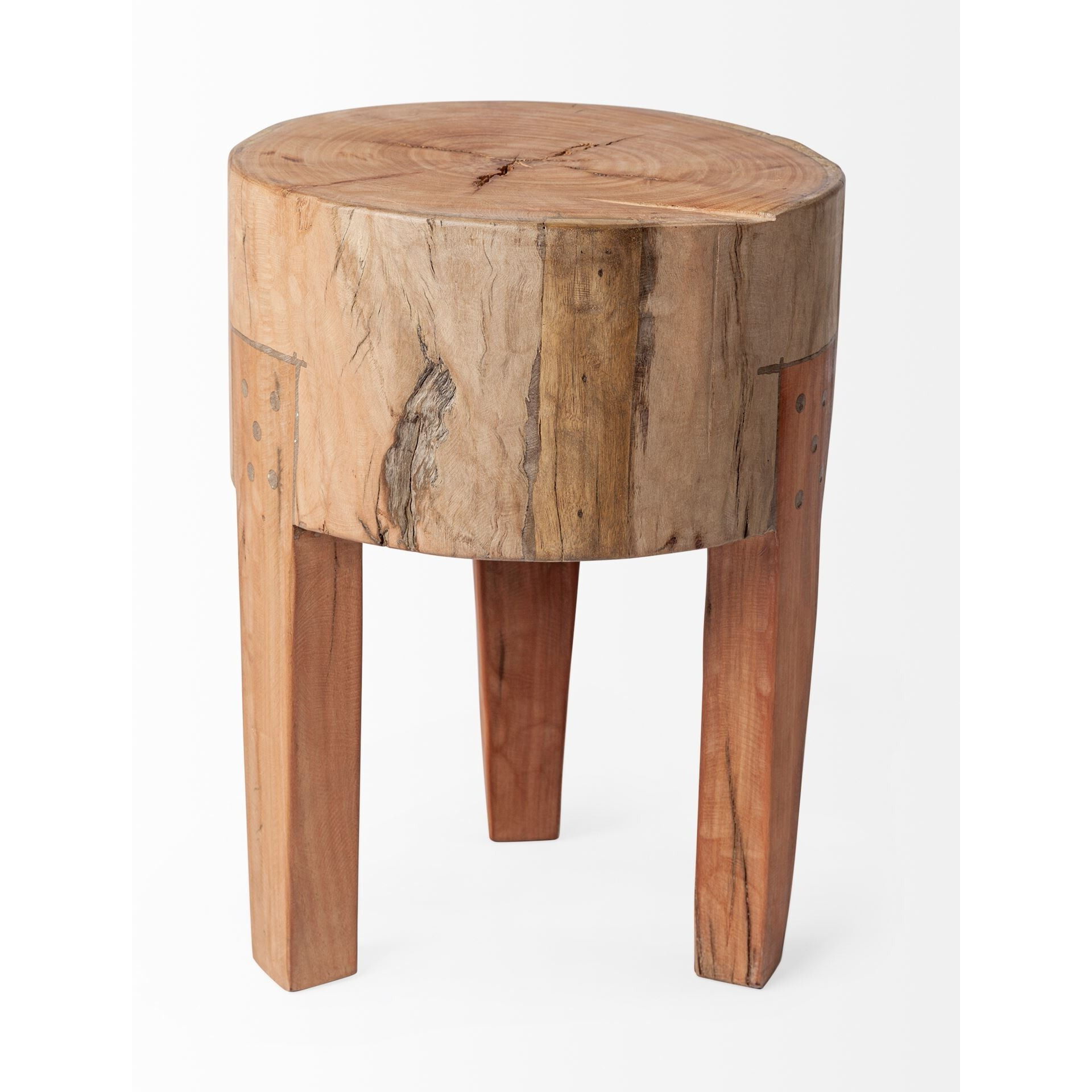Modern Farmhouse 18"" Reclaimed Wood Stool