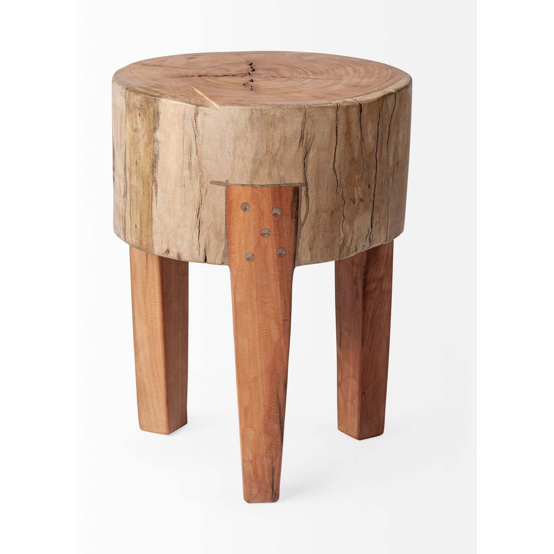 Modern Farmhouse 18"" Reclaimed Wood Stool