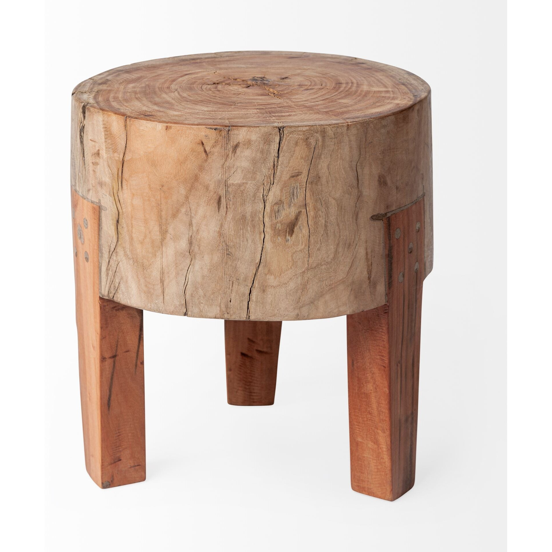 Modern Farmhouse 15"" Reclaimed Wood Stool