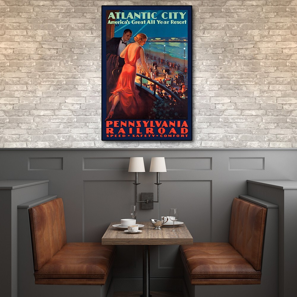 16"" X 24"" Vintage 1935 Atlantic City Travel Poster Wall Art