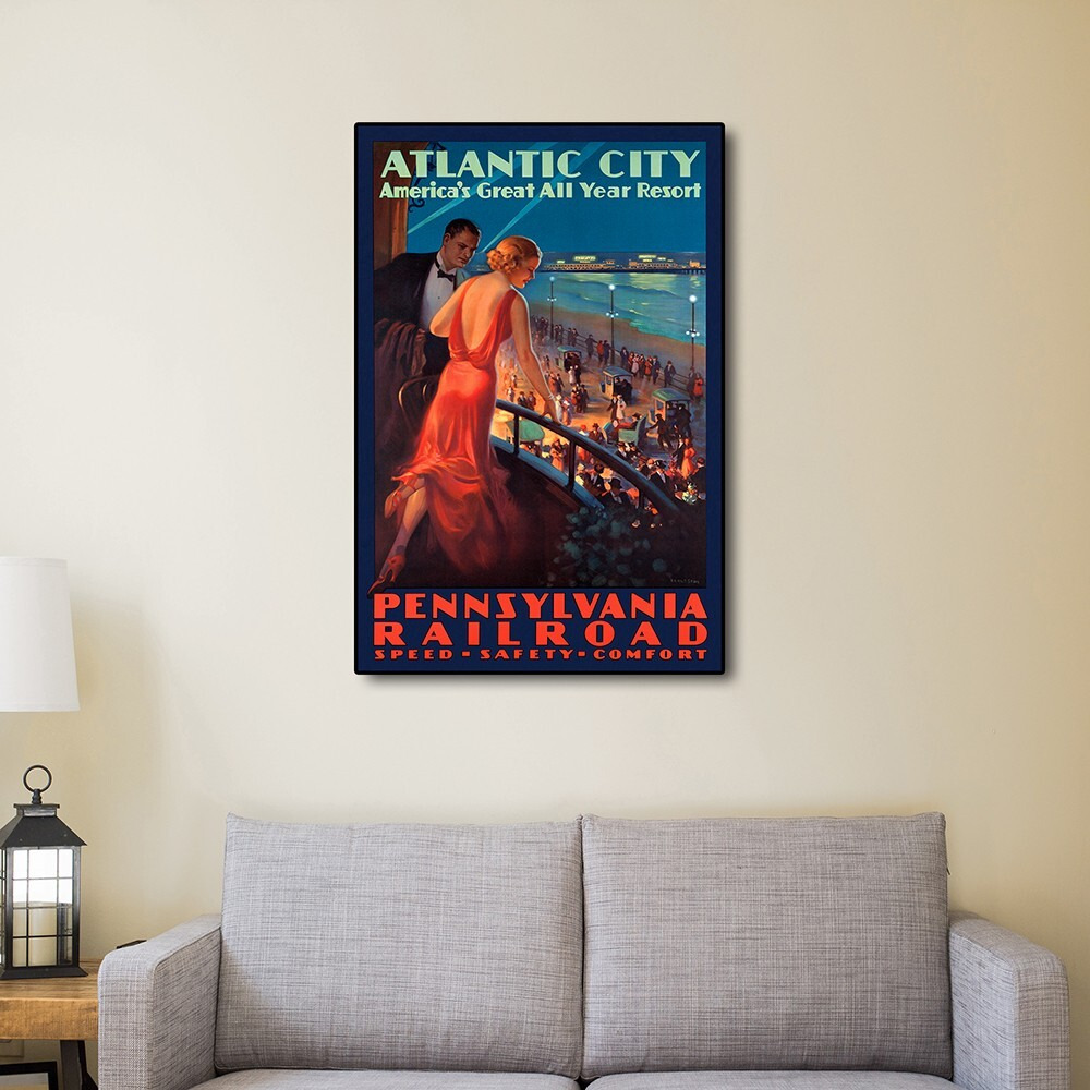 16"" X 24"" Vintage 1935 Atlantic City Travel Poster Wall Art