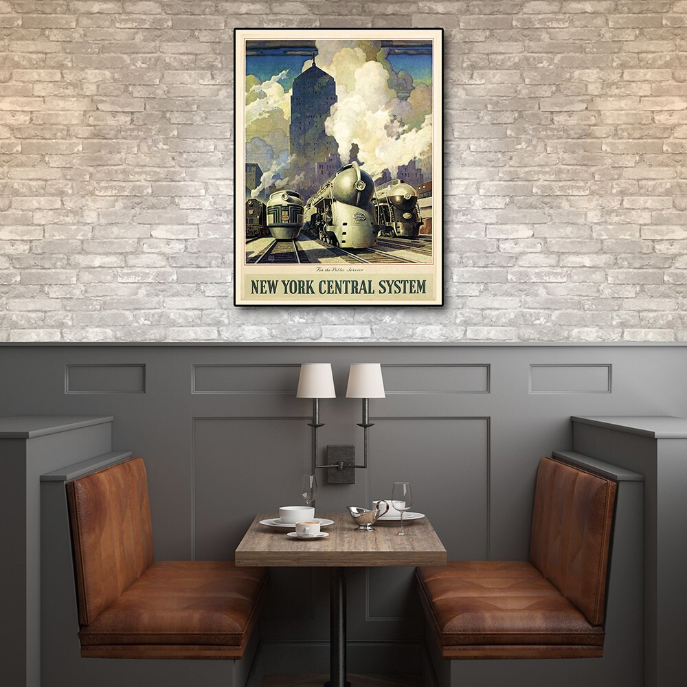 24"" X 32"" New York Railroad Vintage Travel Poster Wall Art