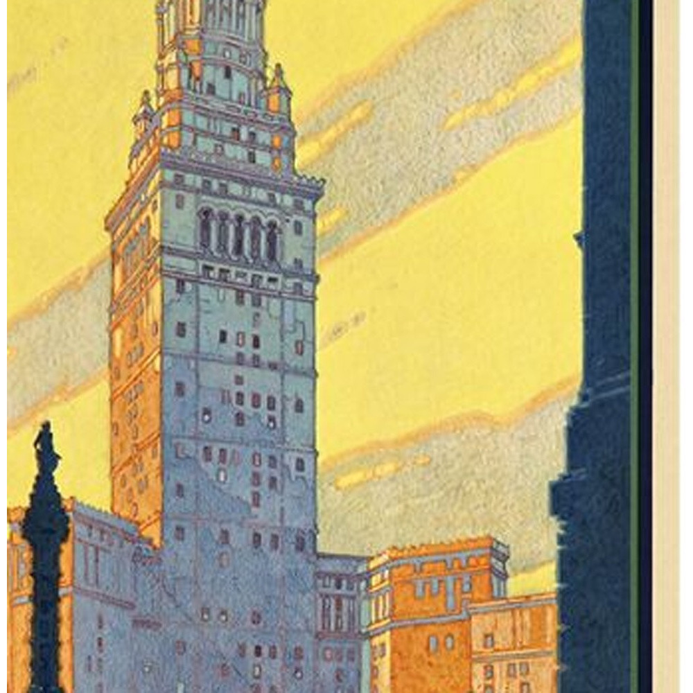 9"" X 12"" Cleveland Union Terminal Vintage Travel Poster Wall Art