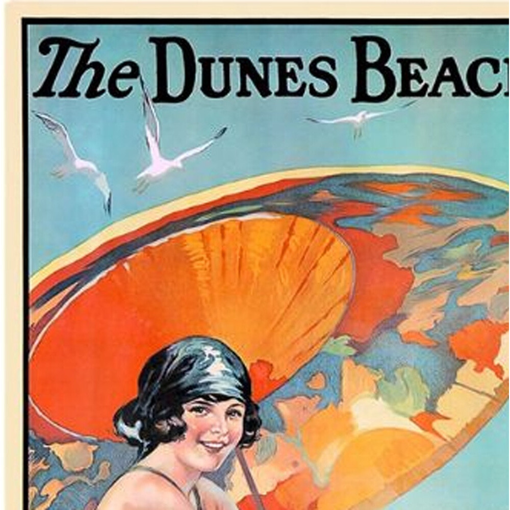 16"" X 24"" Dunes Beaches C1920S Vintage Travel Poster Wall Art