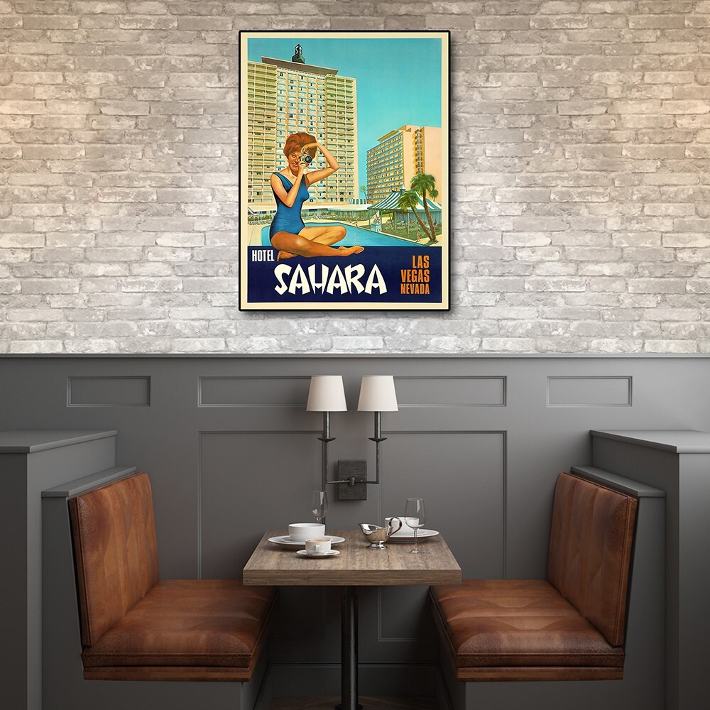 11"" X 14"" Hotel Sahara C1960S Las Vegas Vintage Travel Poster Wall Art