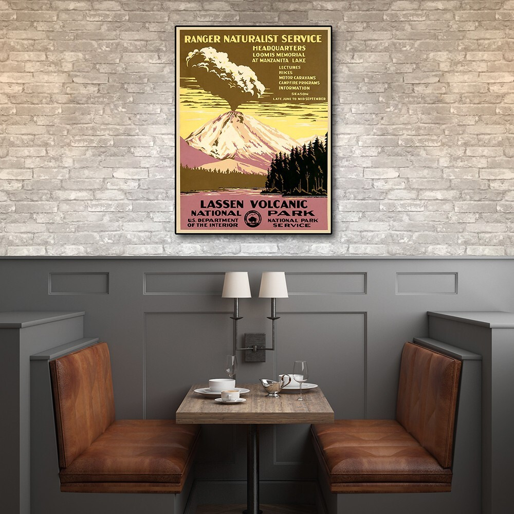 24"" X 32"" Lassen Volcanic National Park Vintage Travel Poster Wall Art