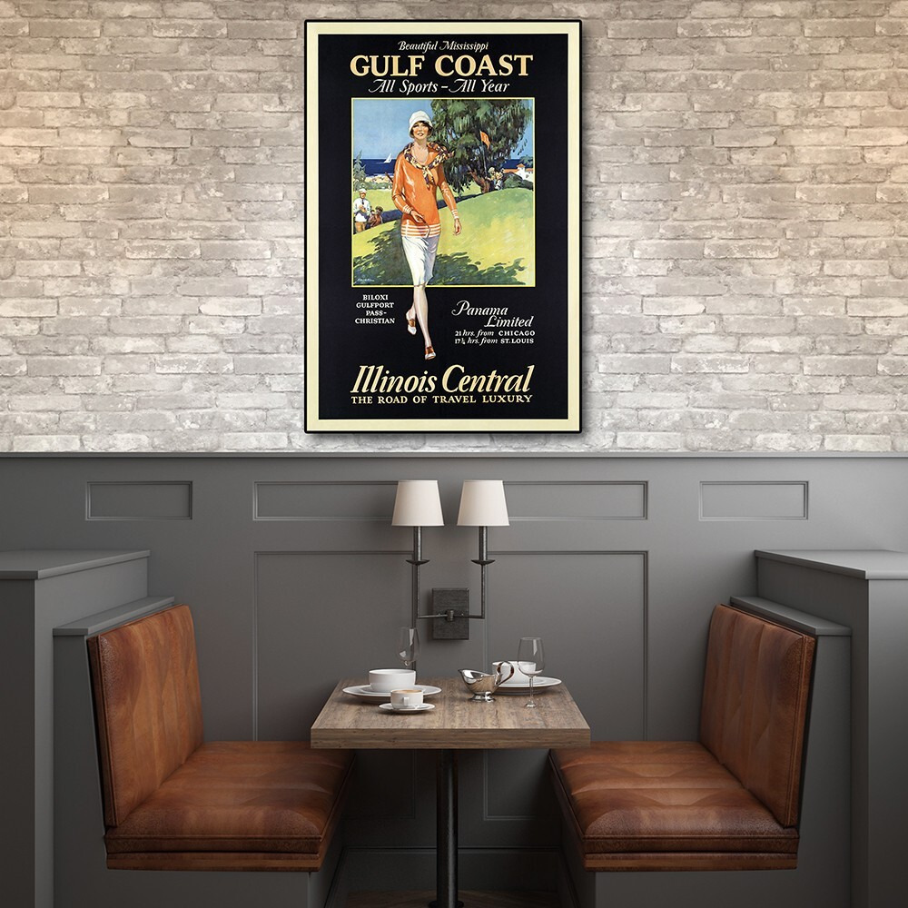 16"" X 24"" Gulf Coast Golf 1932 Vintage Travel Poster Wall Art