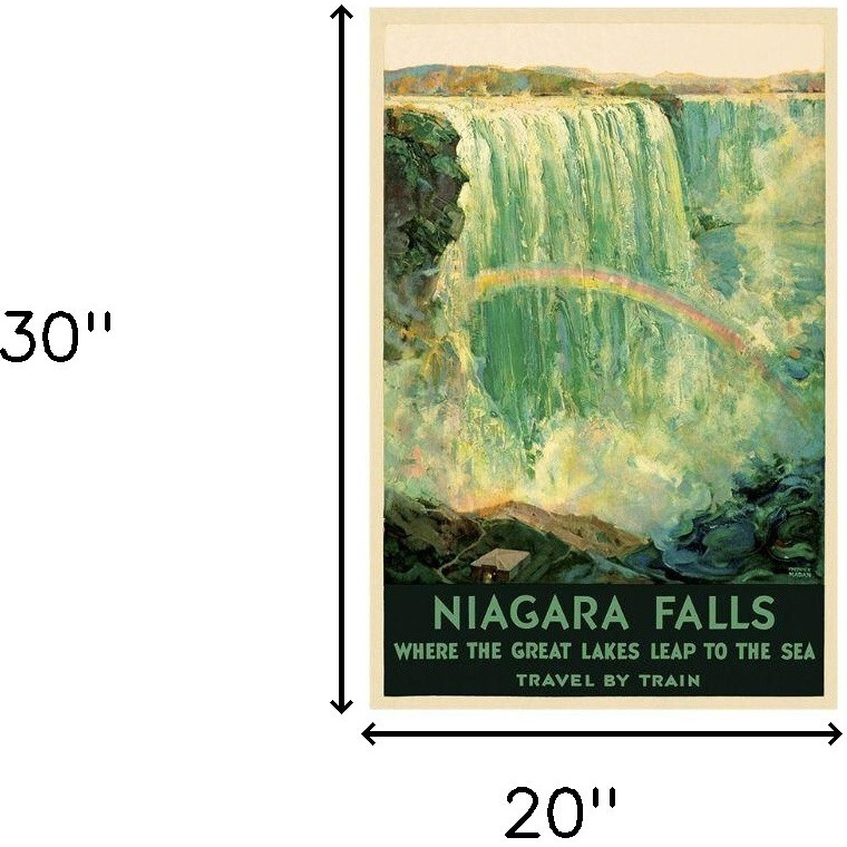 20"" X 30"" Niagra Falls New York C1920S Vintage Travel Poster Wall Art