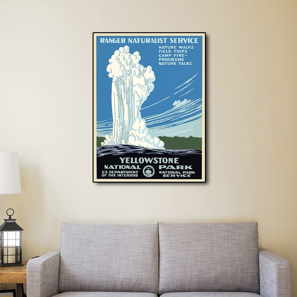 8.5"" X 11"" Yellowstone National Park C1938 Vintage Travel Poster Wall Art