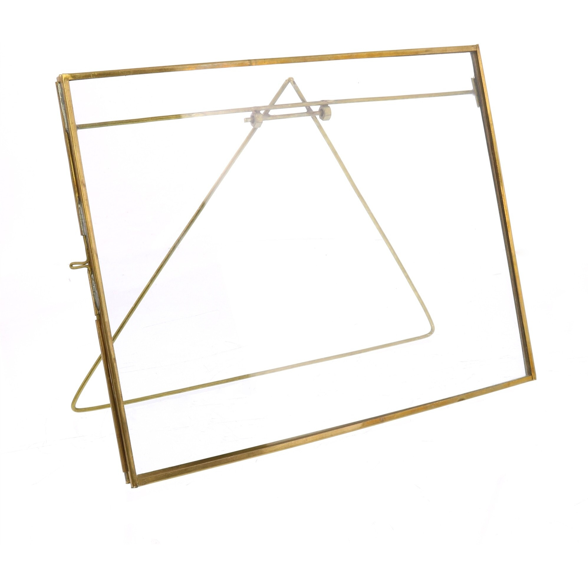 Xl Gold Metal Horizontal Glass Frame