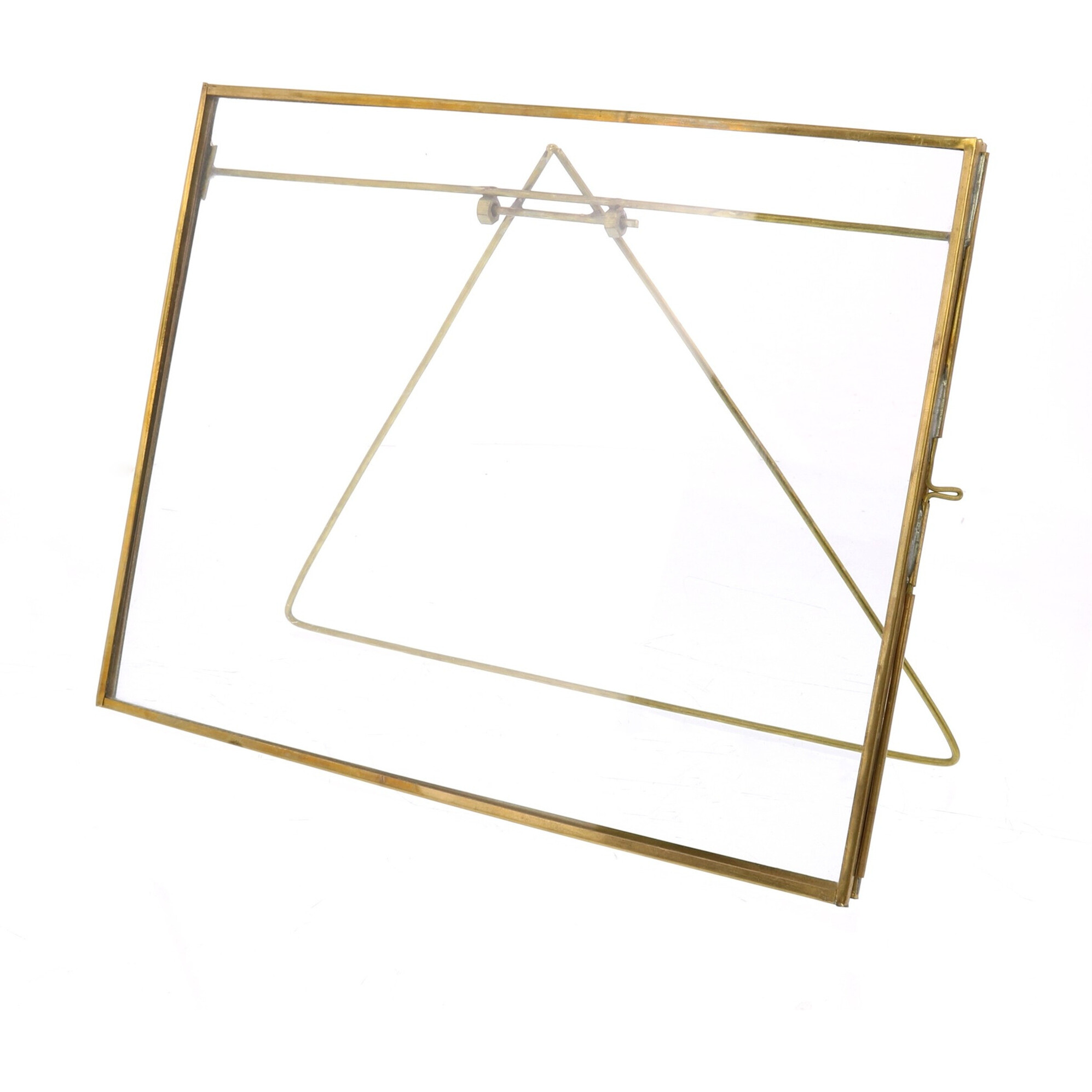 Xl Gold Metal Horizontal Glass Frame