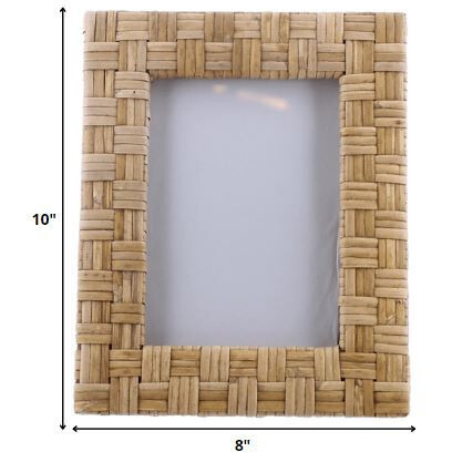 5X7 Woven Bamboo Vertical Frame