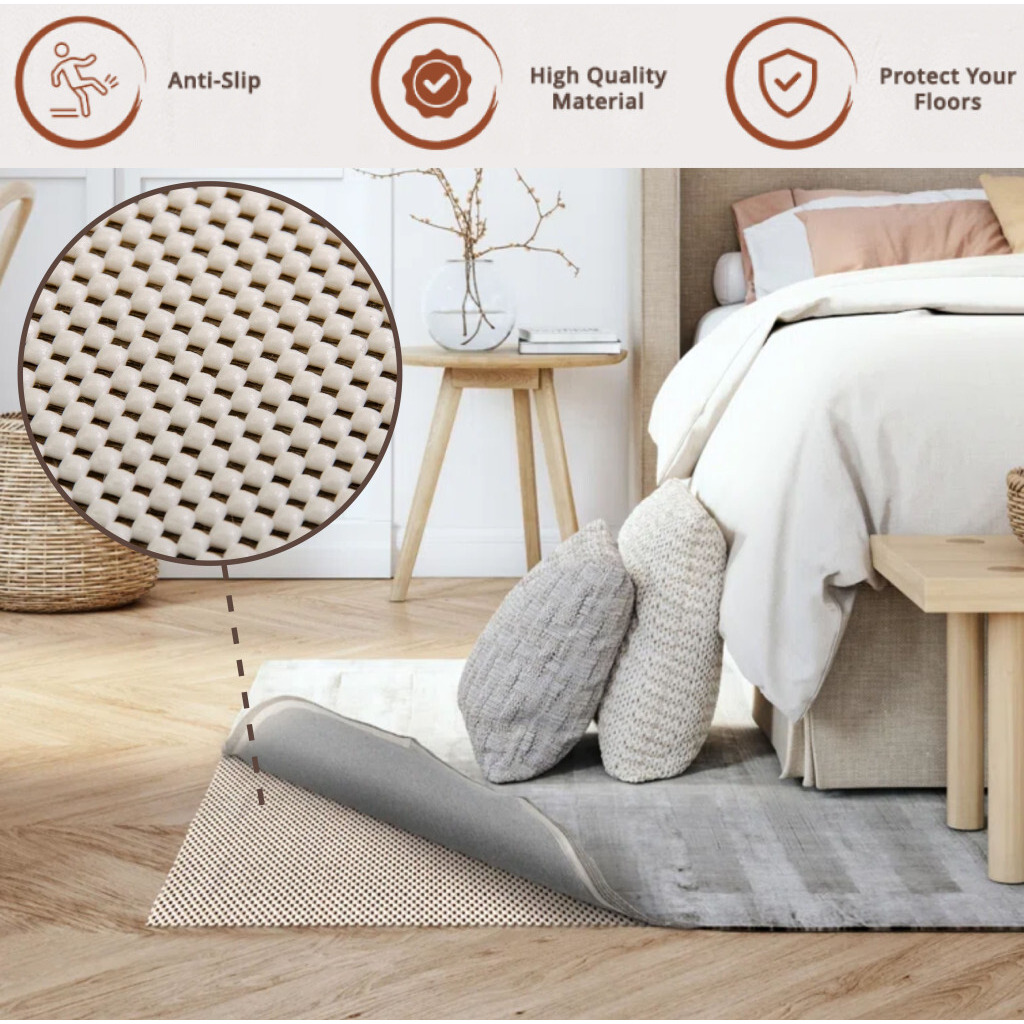 8' X 11' Ivory King's Premium Non Slip Rug Pad