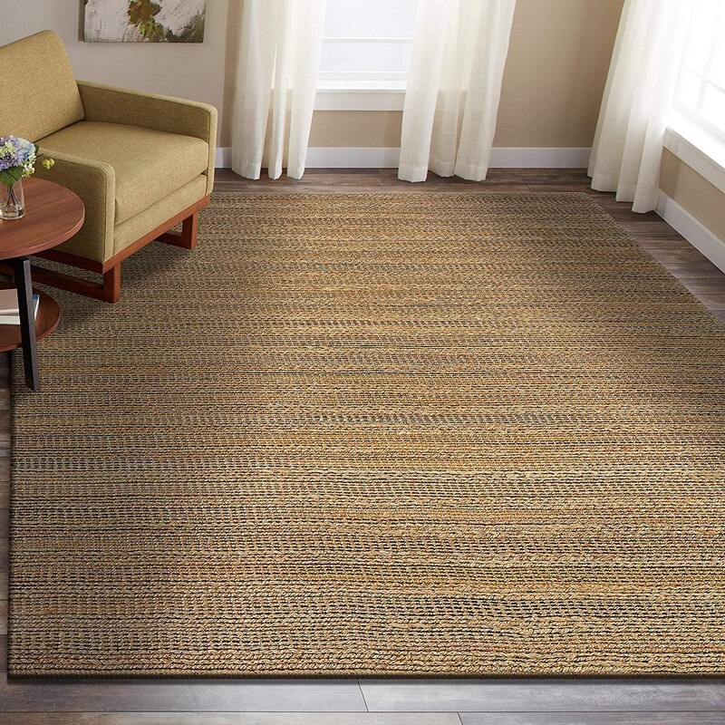 8 X 10 Brown Braided Jute Area Rug