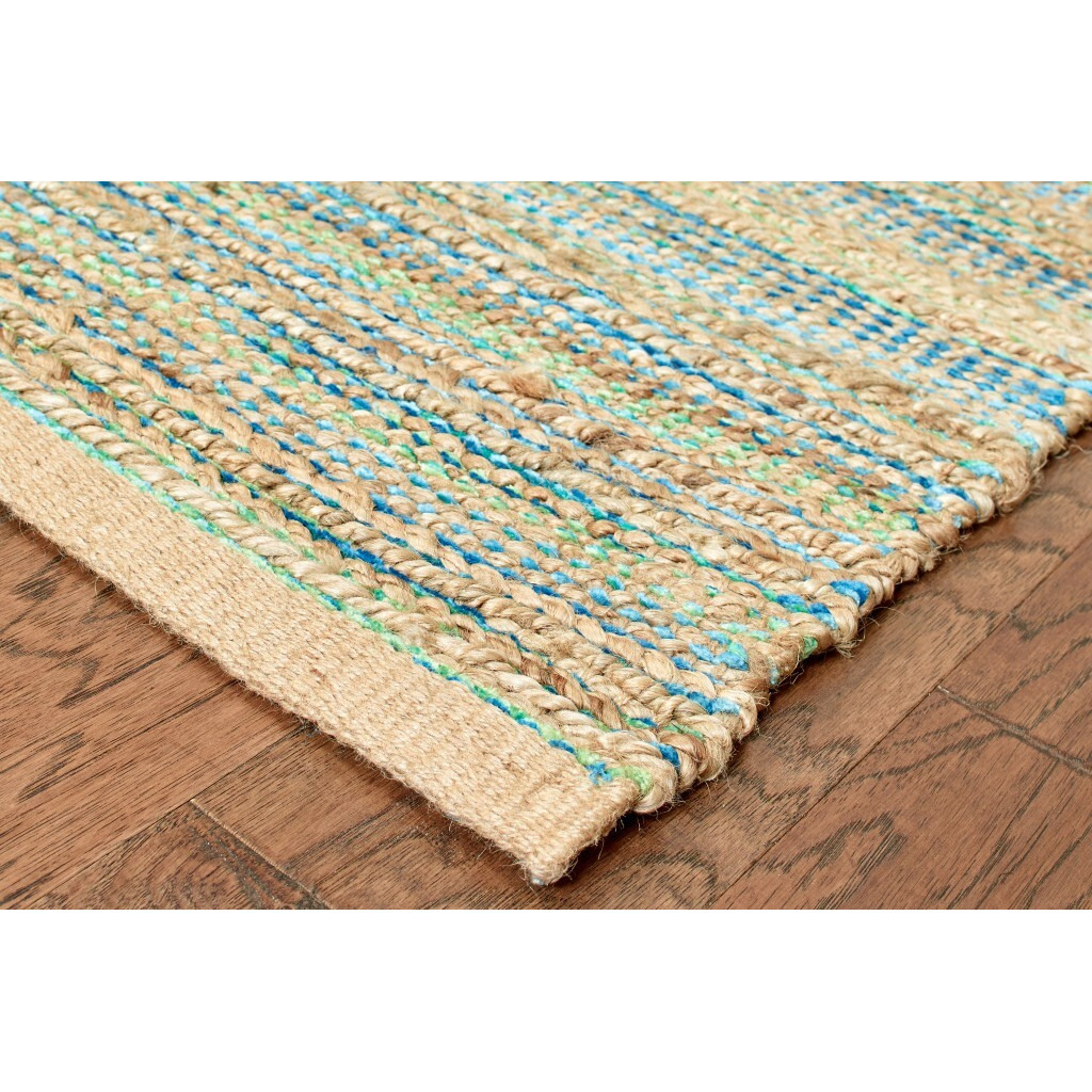 8 X 10 Multitoned Braided Jute Area Rug