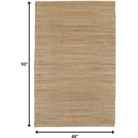 5 X 8 Tan And Gray Boho Chic Area Rug