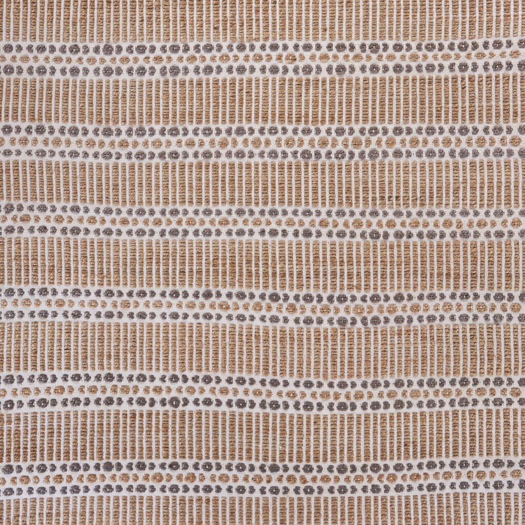 8 X 10 Tan And Gray Detailed Stripes Area Rug