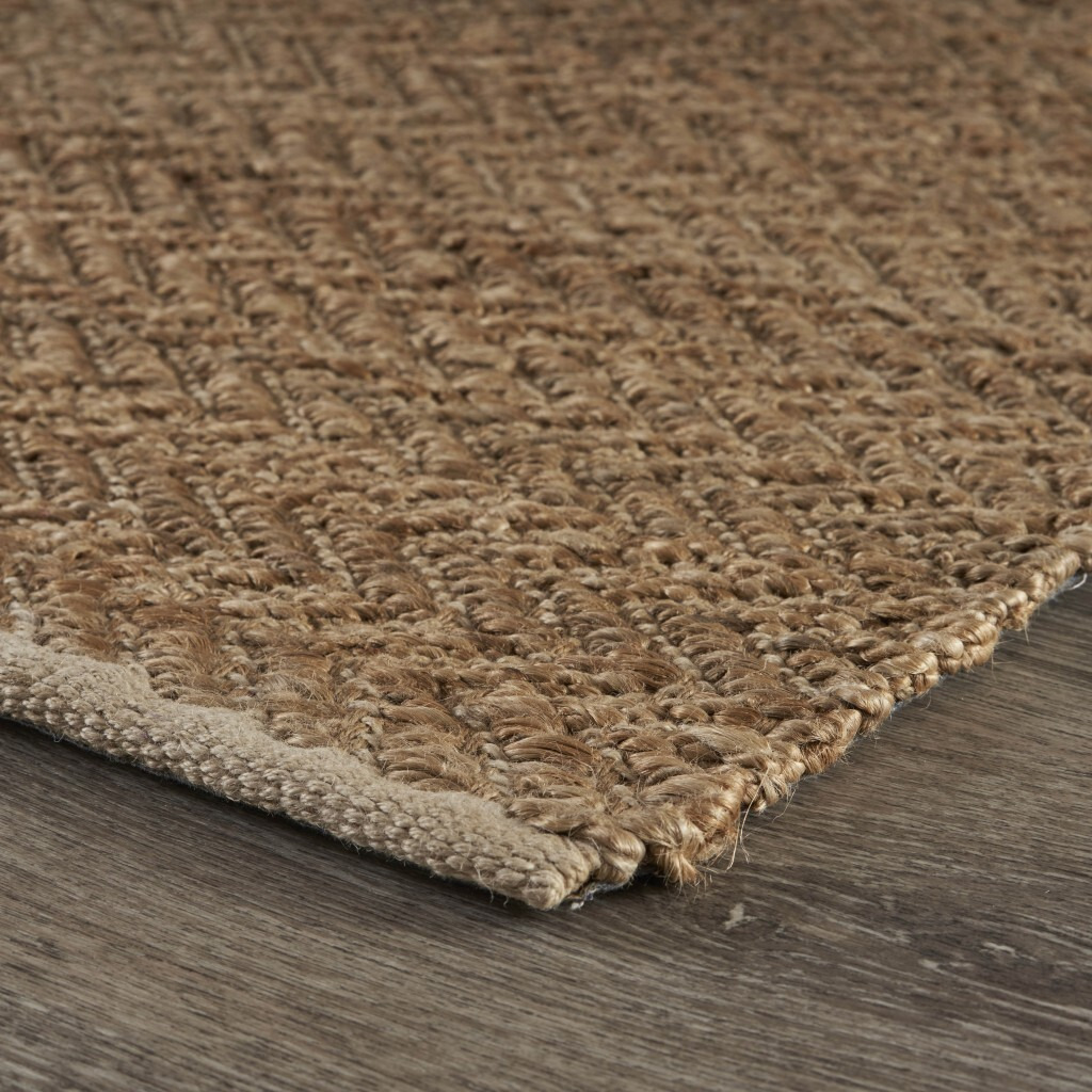 9 X 12 Natural Toned Chevron Pattern Area Rug