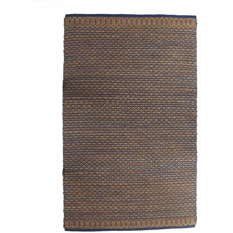 8 X 10 Tan And Blue Detailed Lattice Area Rug