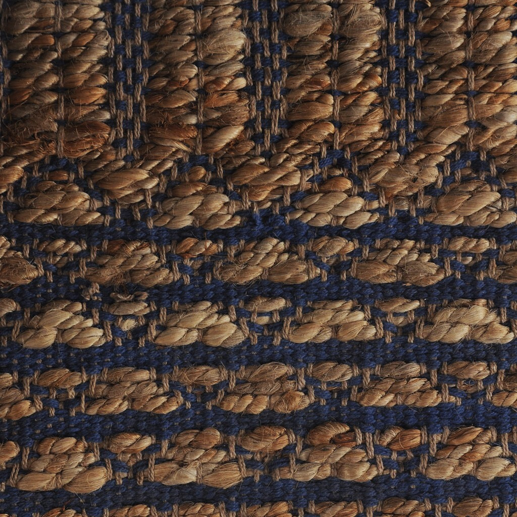 8 X 10 Tan And Blue Detailed Lattice Area Rug