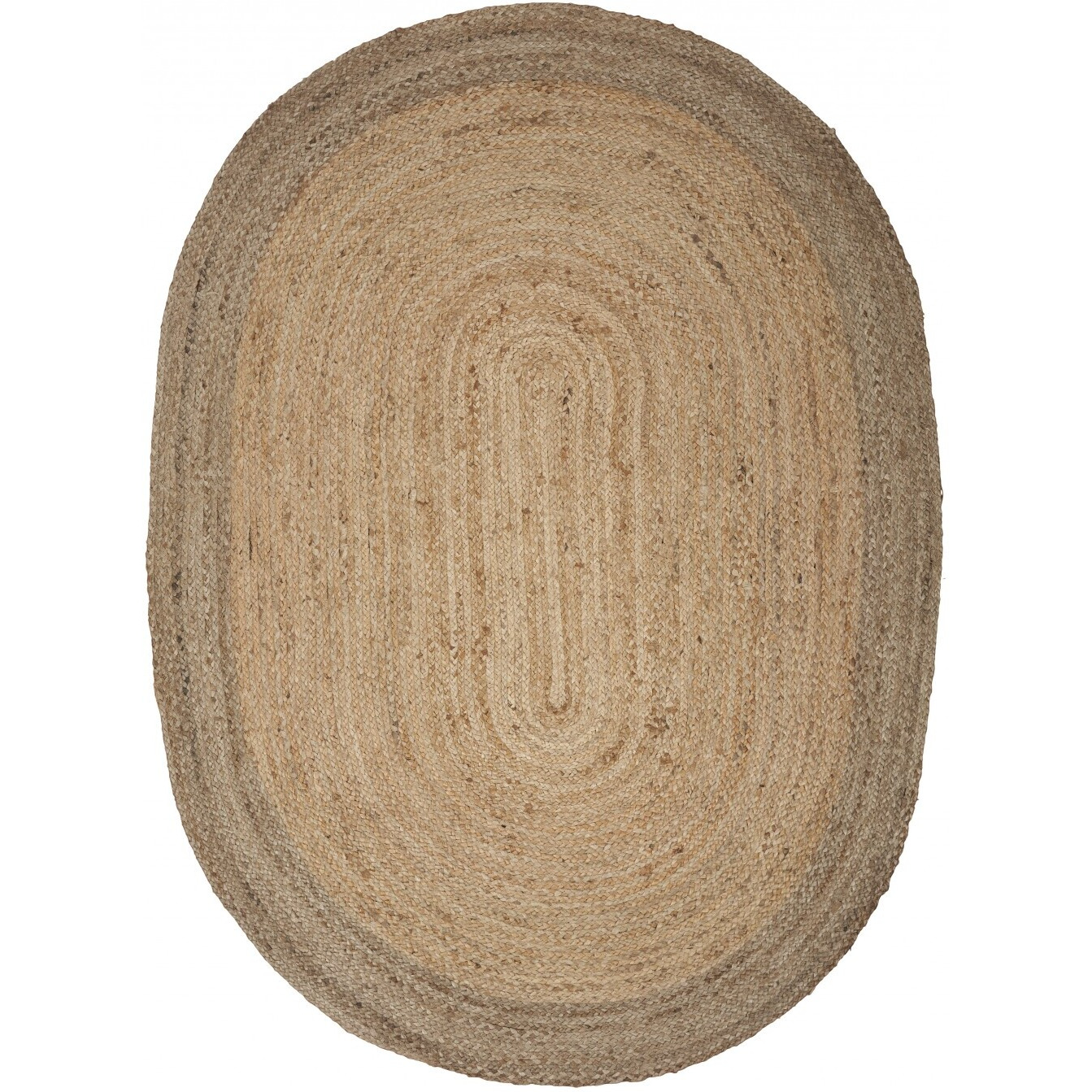 9 Natural Toned Oval Shaped Area Rug