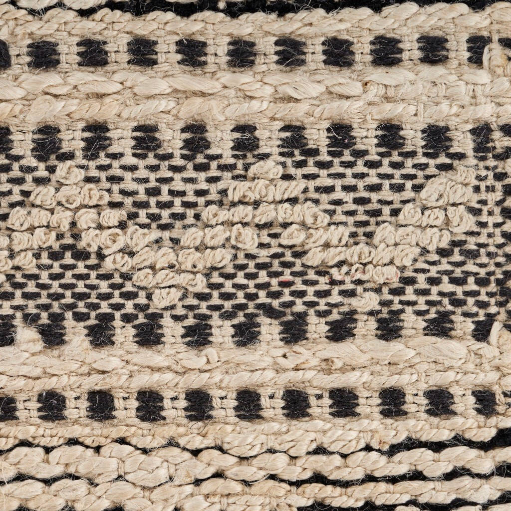 9 X 12 Black And Blush Chevron Stripe Area Rug