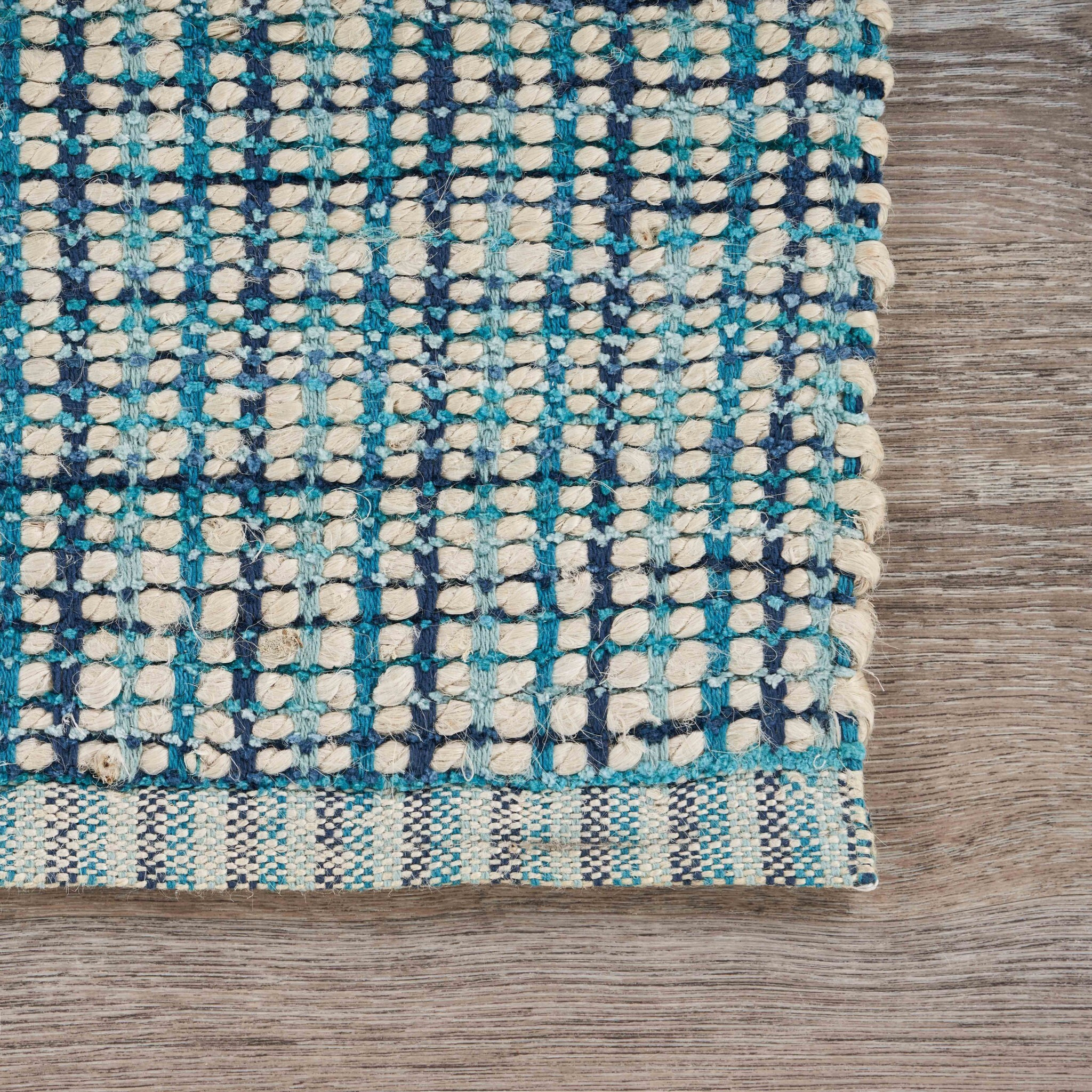 9 X 12 Classic Blue Jute Area Rug