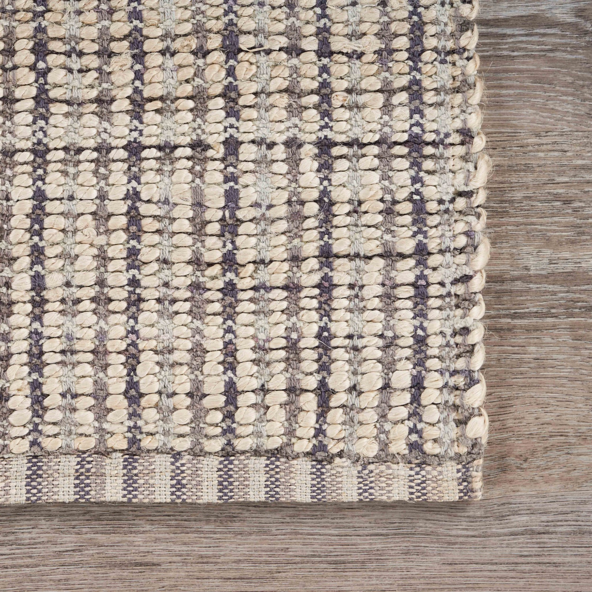 5 X 8 Brown And Beige Toned Jute Area Rug
