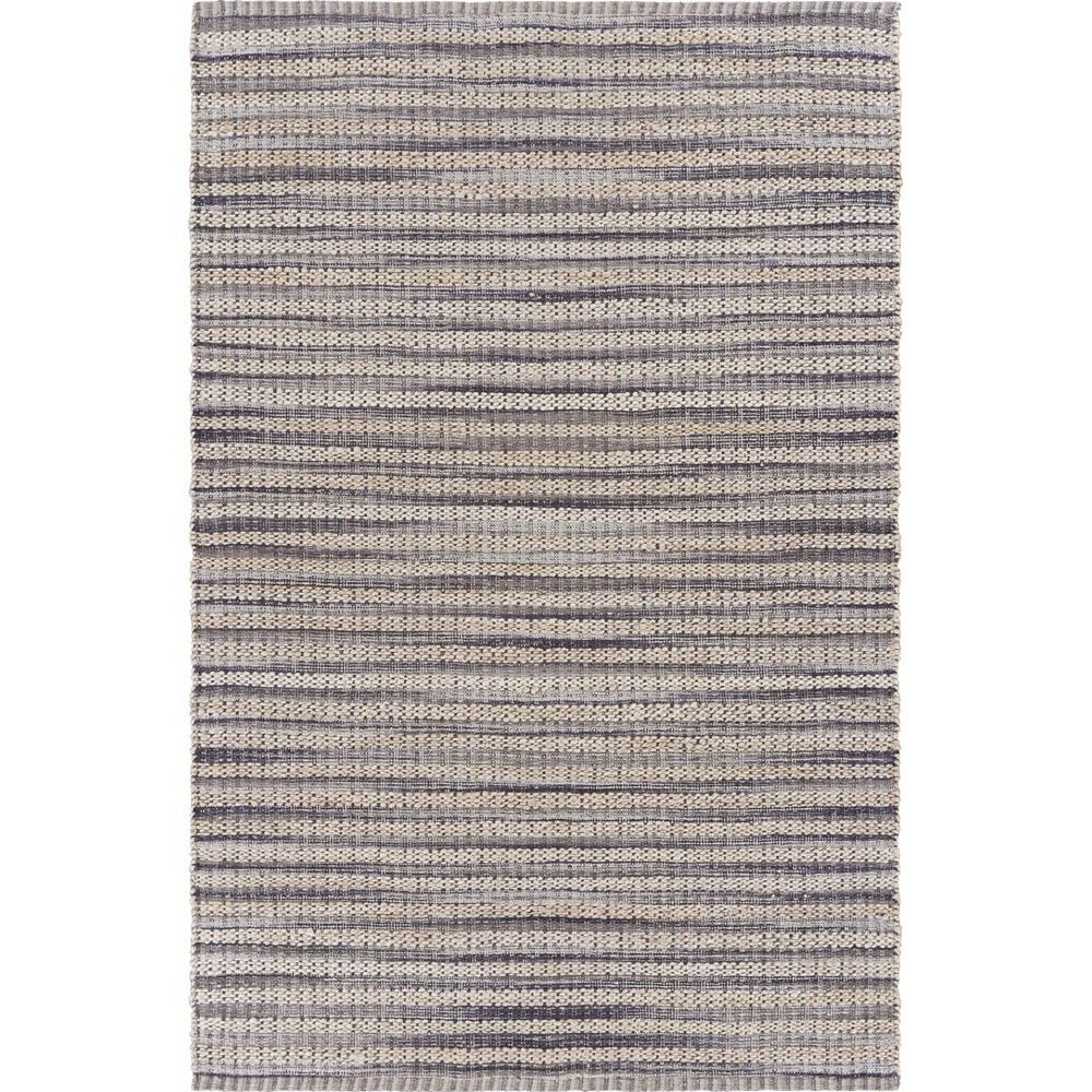 8 X 10 Brown And Gray Striped Area Rug