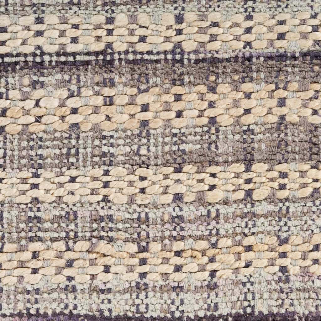 9 X 12 Brown And Gray Striped Area Rug