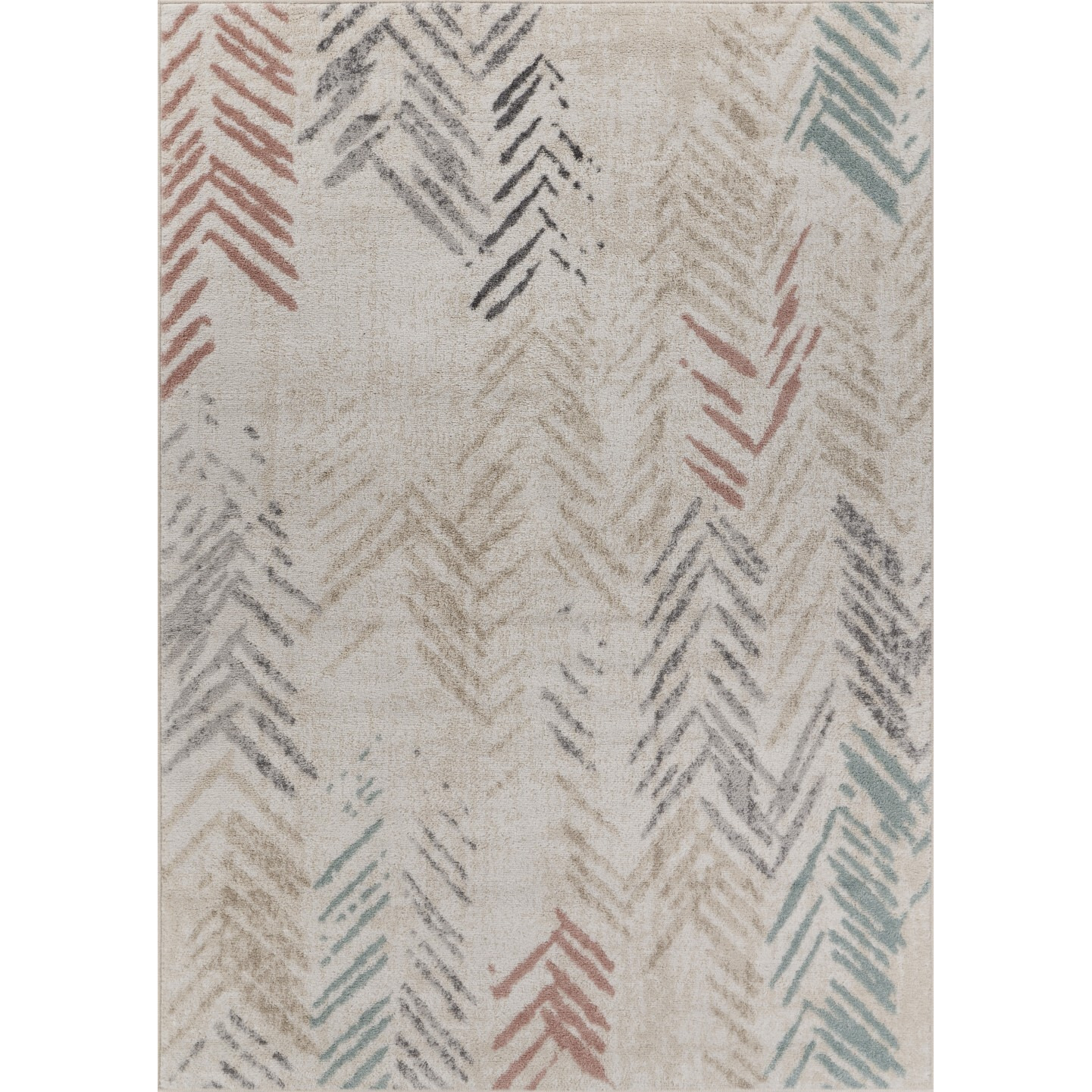 5 X 7 Ivory Eclectic Arrows Area Rug