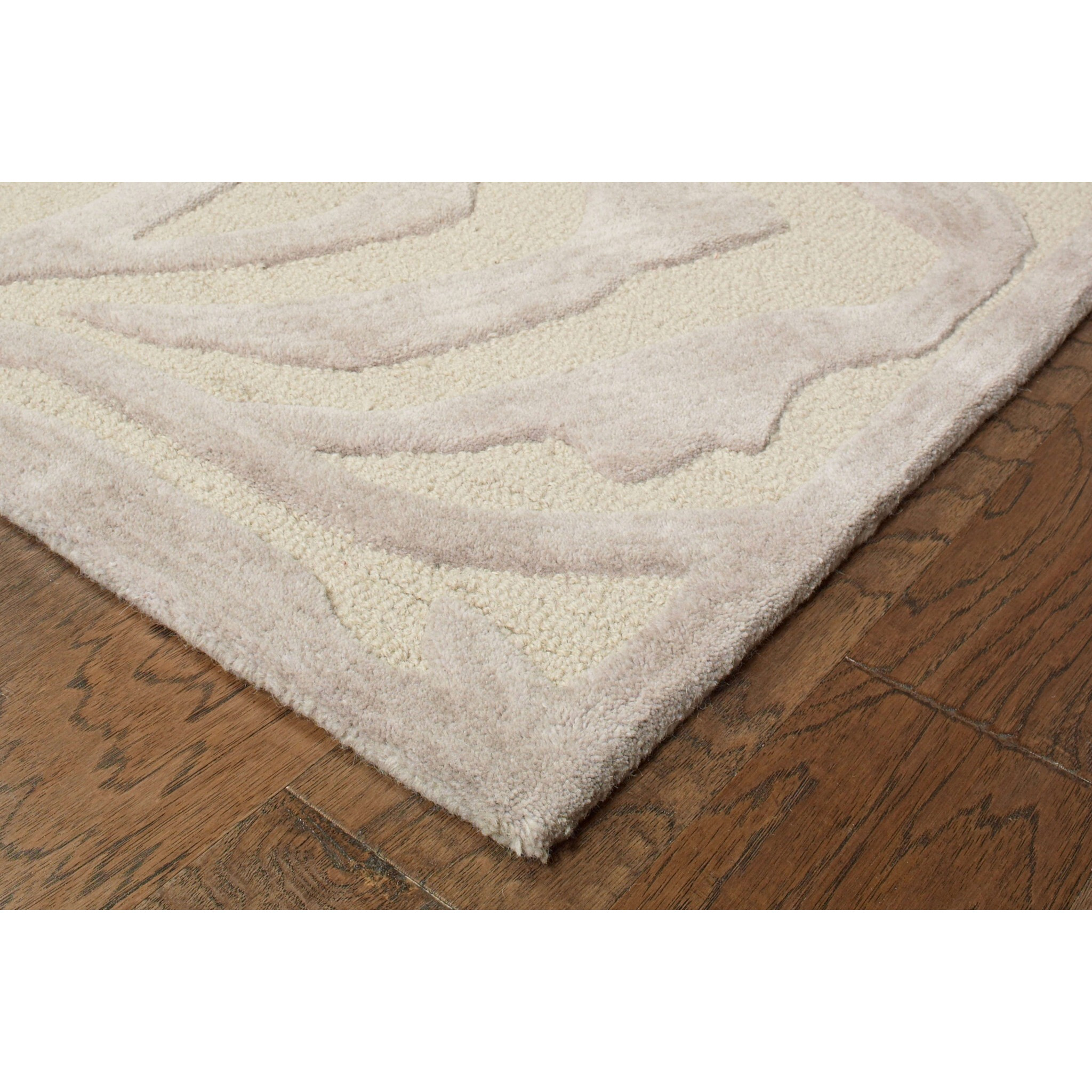 5 X 8' Taupe Zebra Pattern Area Rug