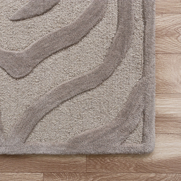 8 X 10' Taupe Zebra Pattern Area Rug