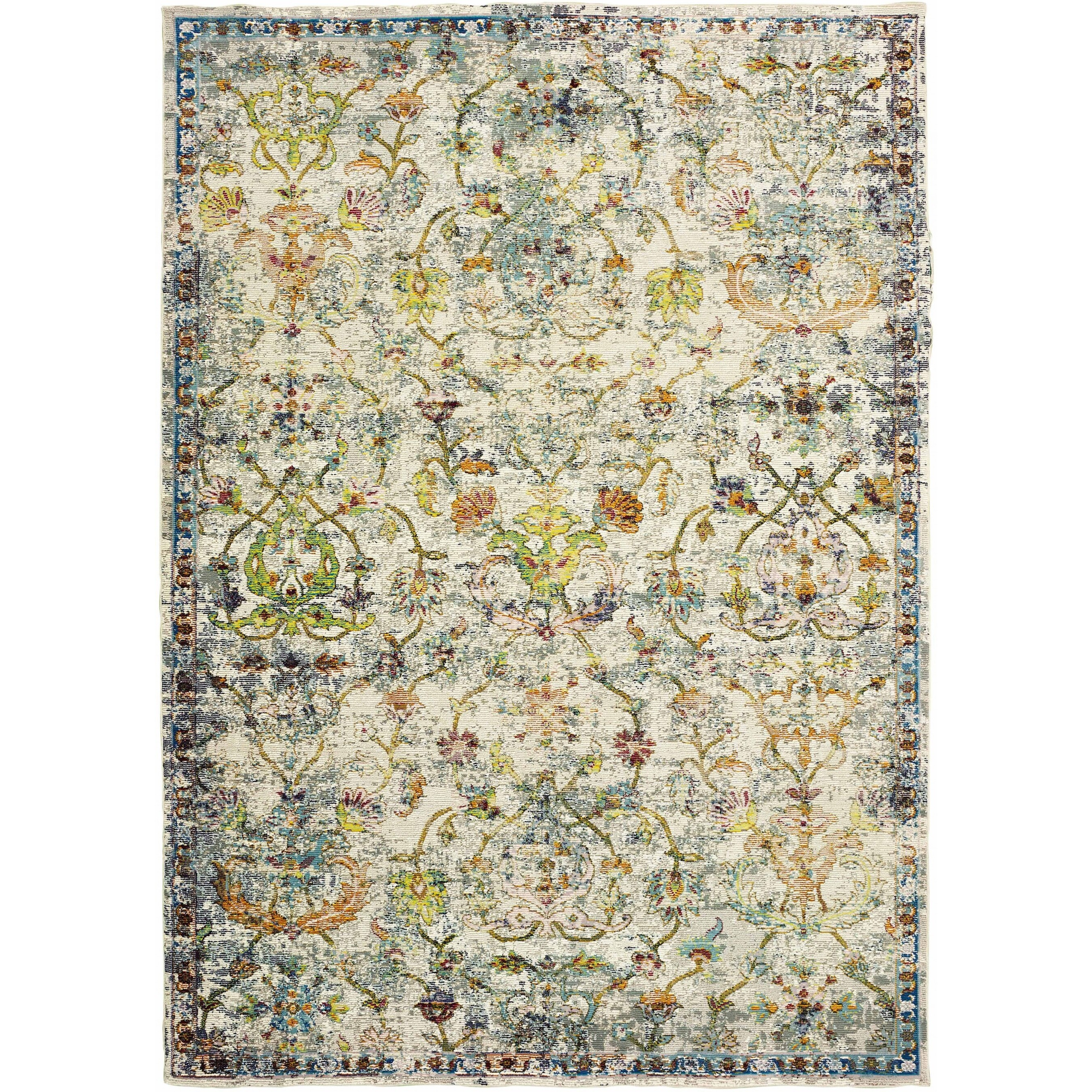 9 X 12 Beige Abstract Garden Area Rug