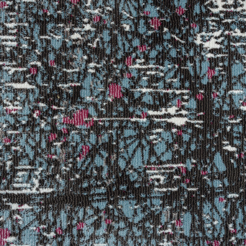 8 X 10 Blue Chaotic Strokes Area Rug