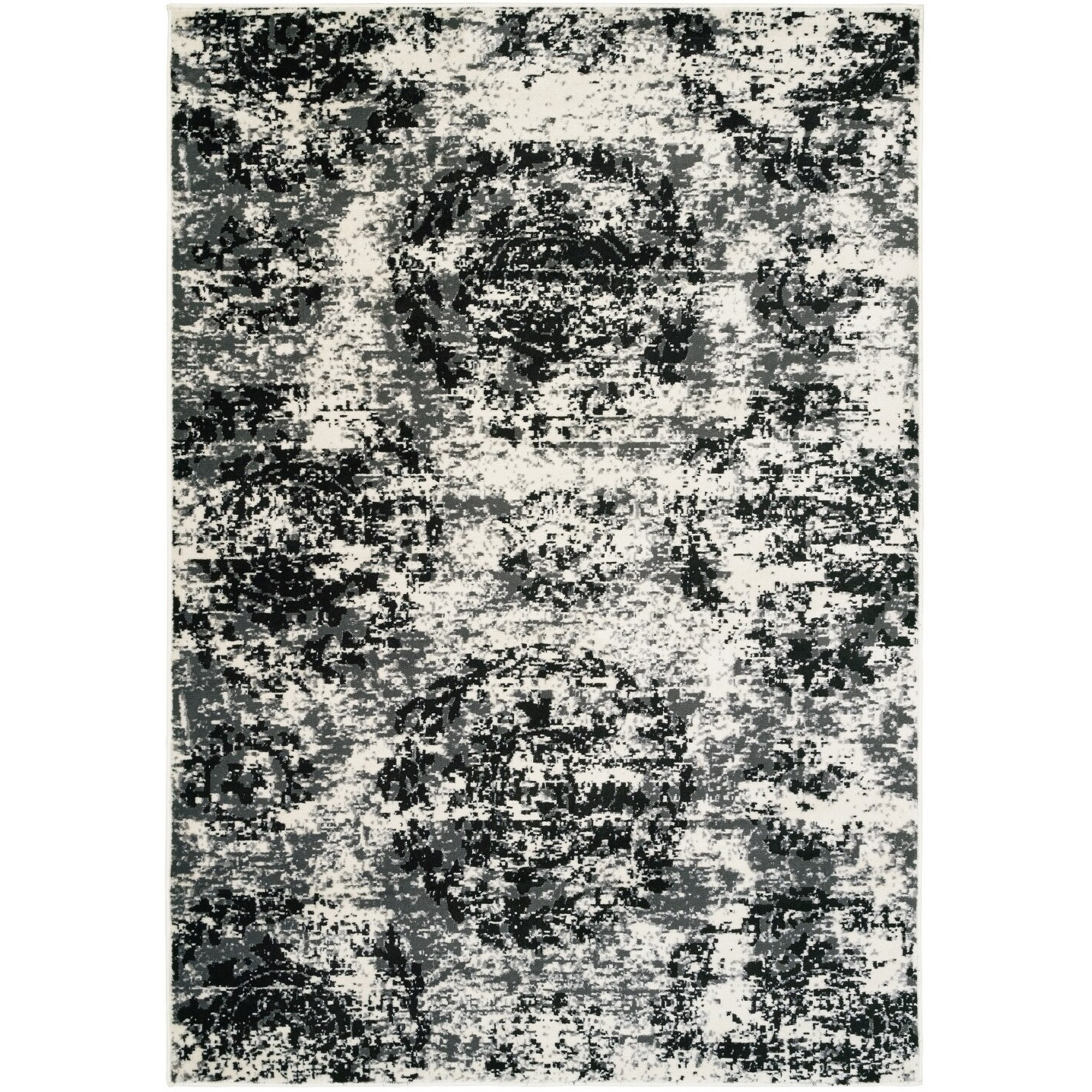 8 X 10 Modern Monochromatic Abstract Area Rug