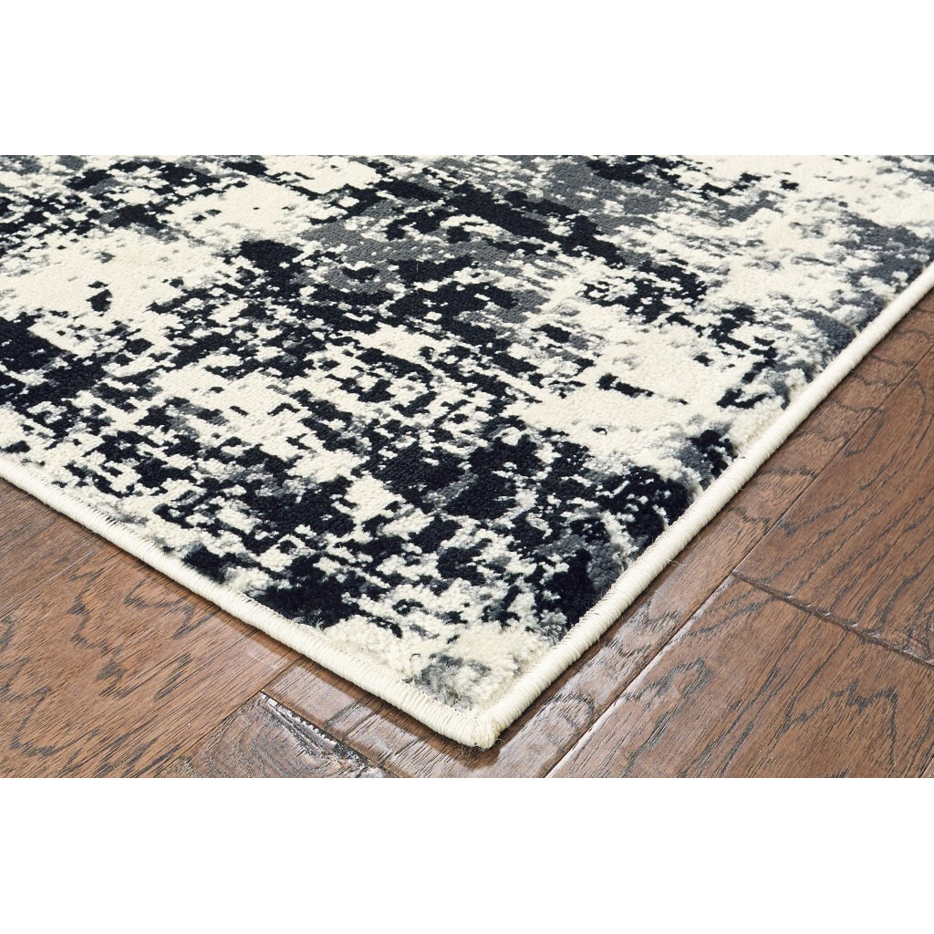 8 X 10 Modern Monochromatic Abstract Area Rug
