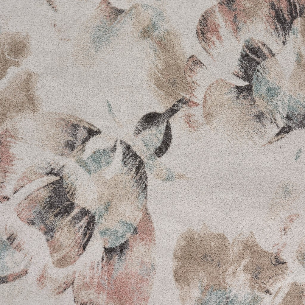 5 X 7 Ivory Soft Floral Artwork Area Rug