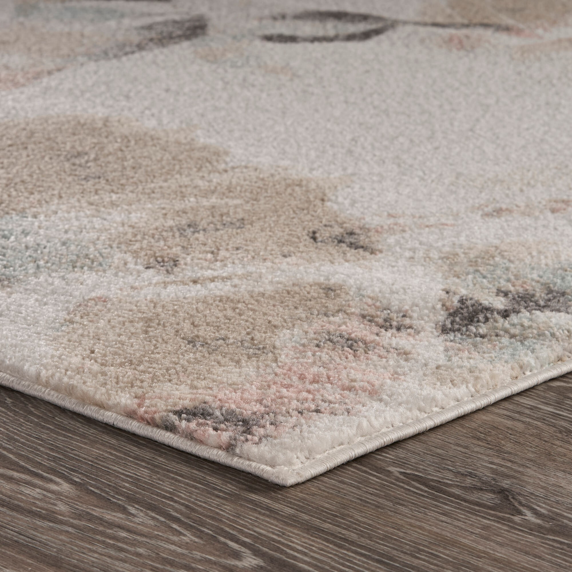 5 X 7 Ivory Soft Floral Artwork Area Rug