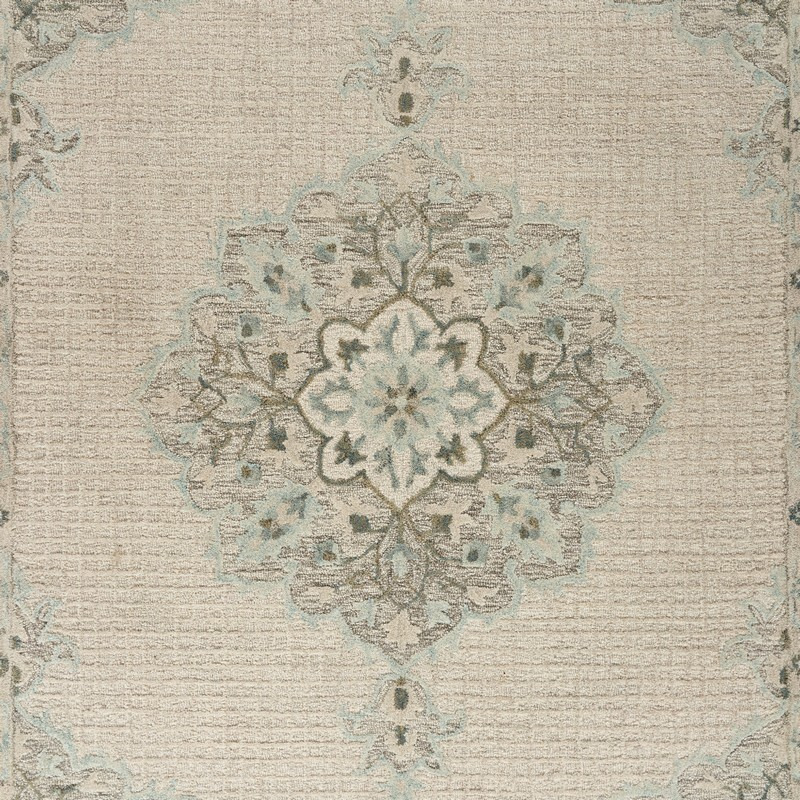 8 X 10 Ivory Distressed Floral Area Rug