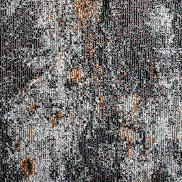 5 X 8 Gray And Orange Storm Area Rug