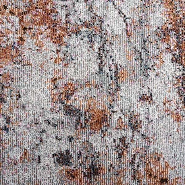 5 X 8 Brown And White Abstract Earth Area Rug