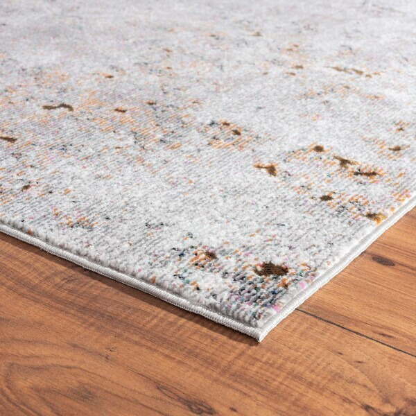 5 X 8 Light Gray Modern Abstract Area Rug