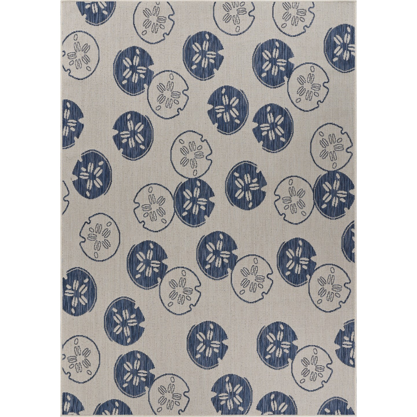 8 X 10 Navy Sand Dollar Indoor Outdoor Area Rug