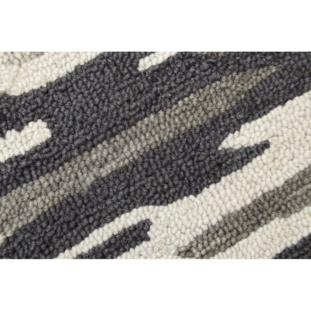4 Round Black And Gray Camouflage Area Rug