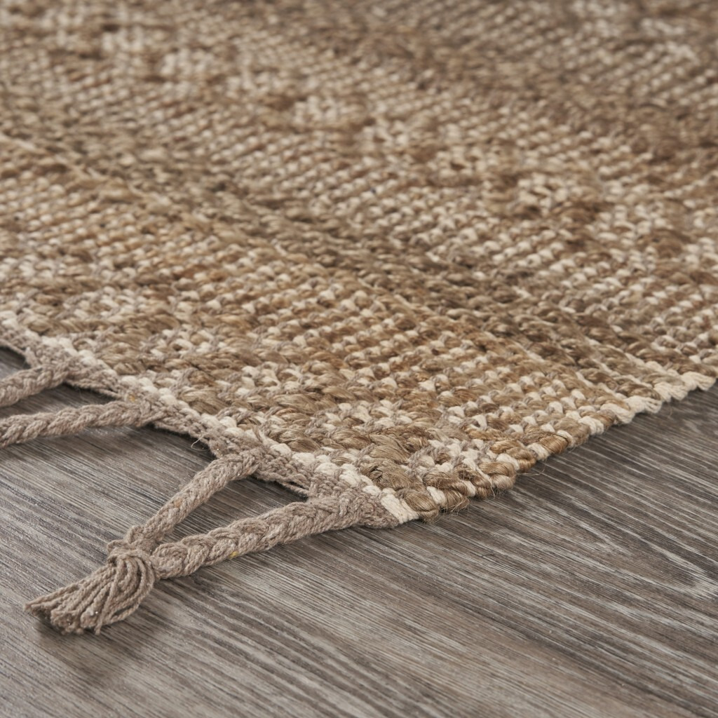3 X 4 Tan Bohemian Tasseled Area Rug