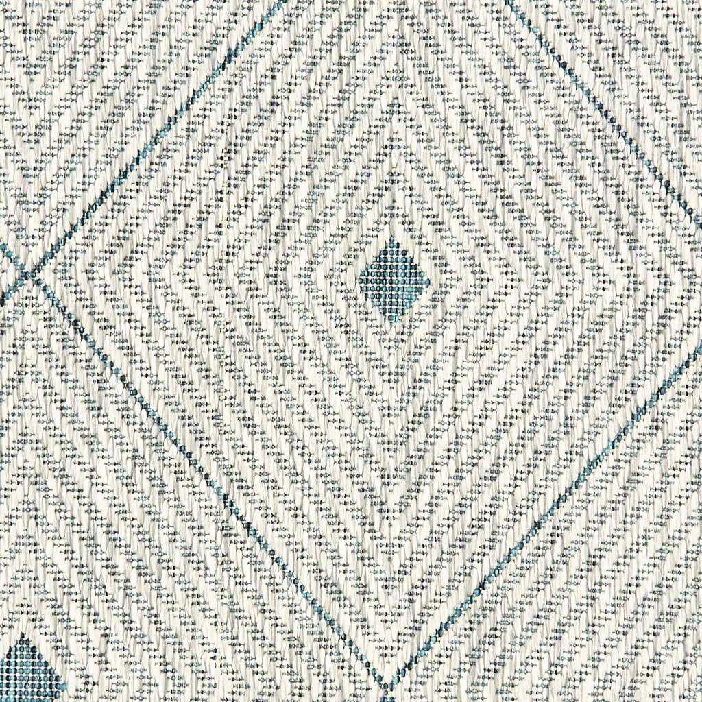 5 X 8 Blue Diamonds Indoor Outdoor Area Rug