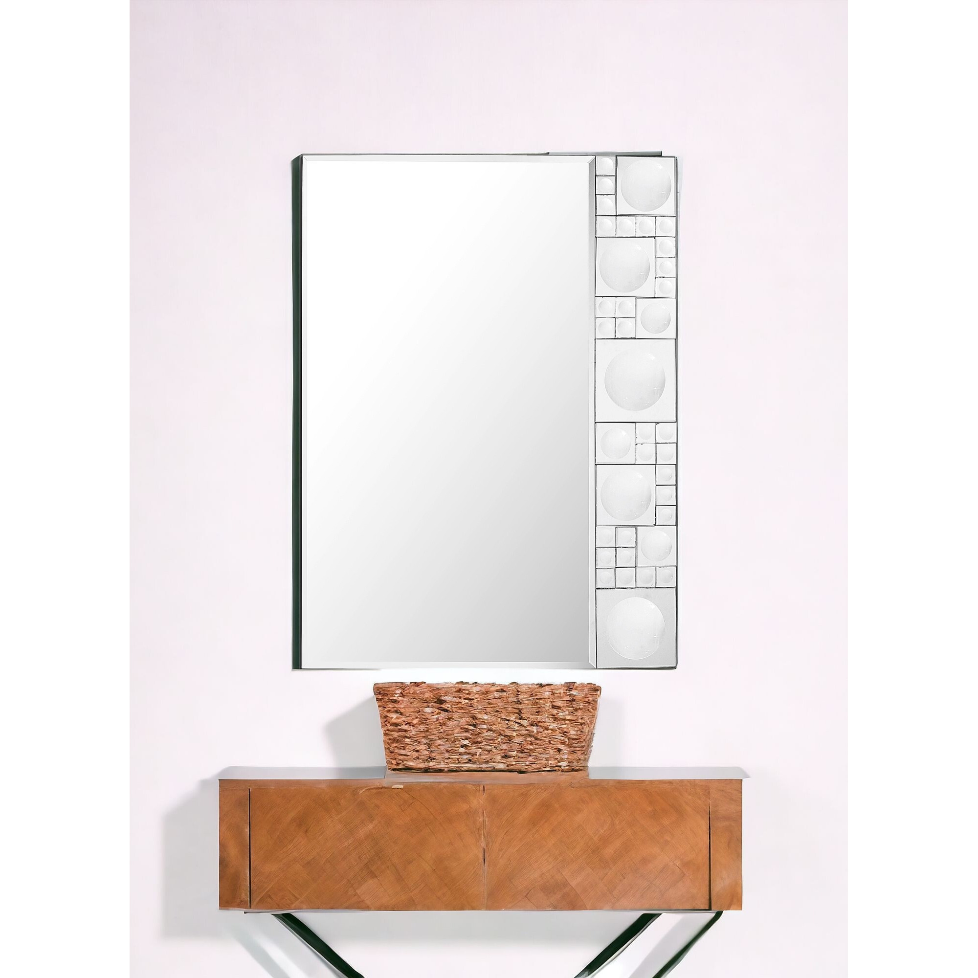 Bubbly Silver Mirror