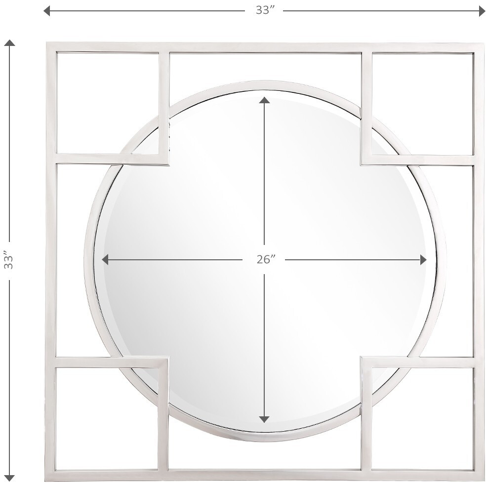 X Shaped Beveled Edge Mirror