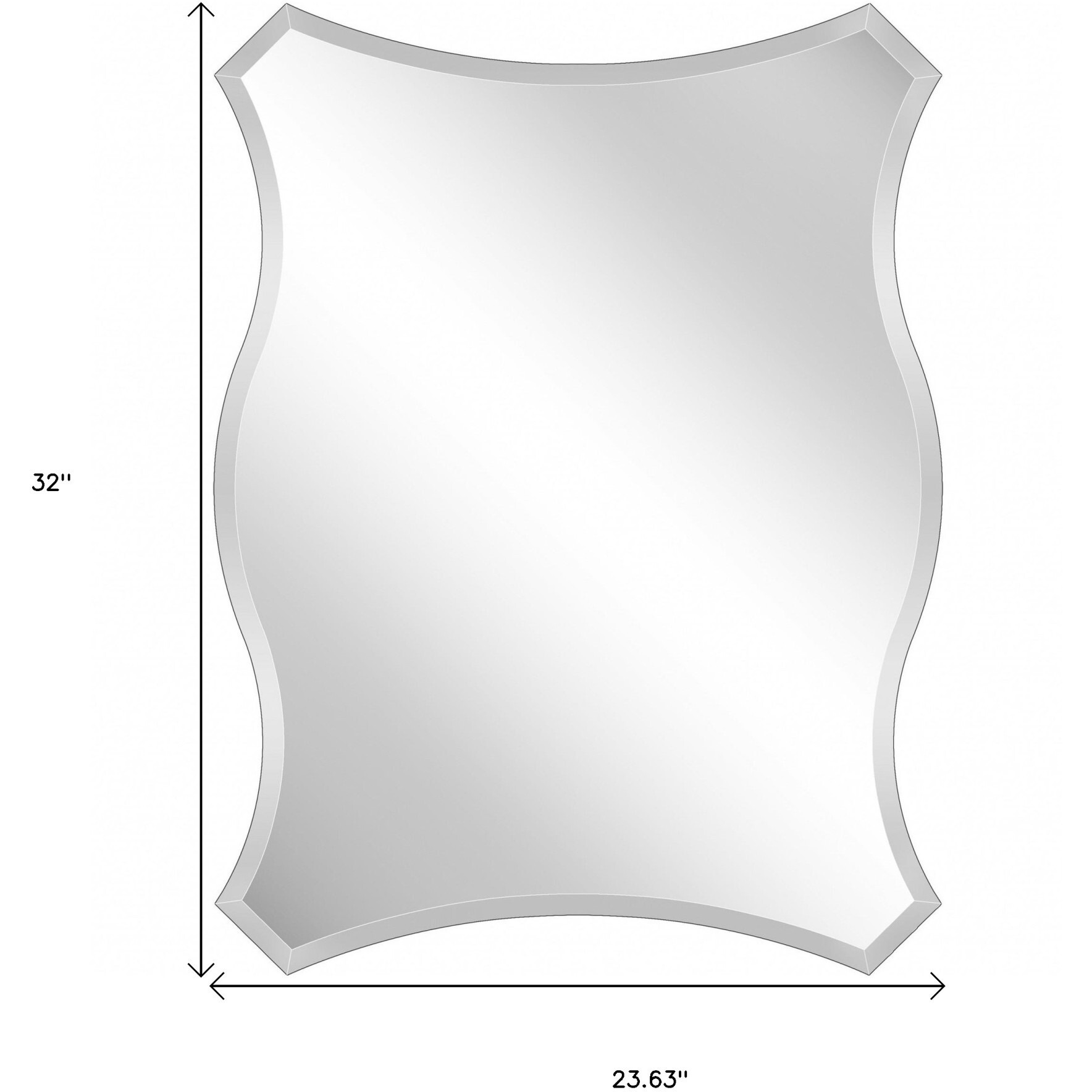 Scalloped Quatrefoil Glass Mirror